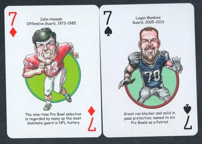 Lote de cartas de juego John Hannah Logan Mankins Hero Deck New England Patriot Foto 1 de 4