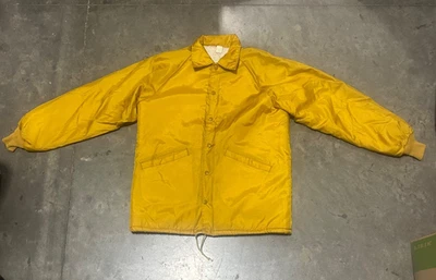 Vintage 80s Mustard Yellow Wyoming Lined-Windbreaker - Size M - Made in USA - Image 1 of 4