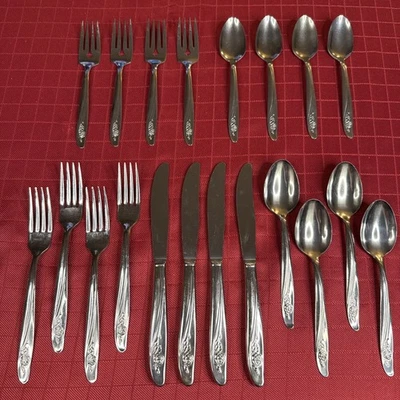 ROSEANNE Inoxidable Por Oneida Personalizado 20 Piezas Servicio Para 4 Foto 1 de 4