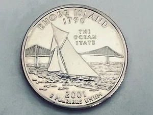 2001 S RHODE ISLAND  State Quarter Gem PROOF Deep Cameo CN-Clad Coin - Picture 1 of 2