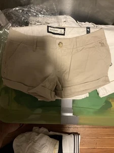 Girl's Abercrombie and Fitch Kids Chino Shorts Beige Size 16 With Tags - Picture 1 of 18