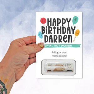 Billetera de Cumpleaños Tarjeta de Cumpleaños Personalizada Cupón de Regalo Niños Adultos Portador - Imagen 1 de 8