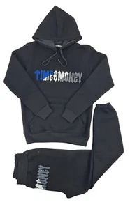 Time Is Money Men's Tracksuit Set Hoodie & Joggers Decoded Urban Streetwear - Picture 1 of 6