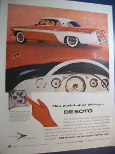 1956 DeSoto De Soto Sportsman großmagische Autoanzeige - ""Neu Druckknopffahren" - Bild 1 von 1
