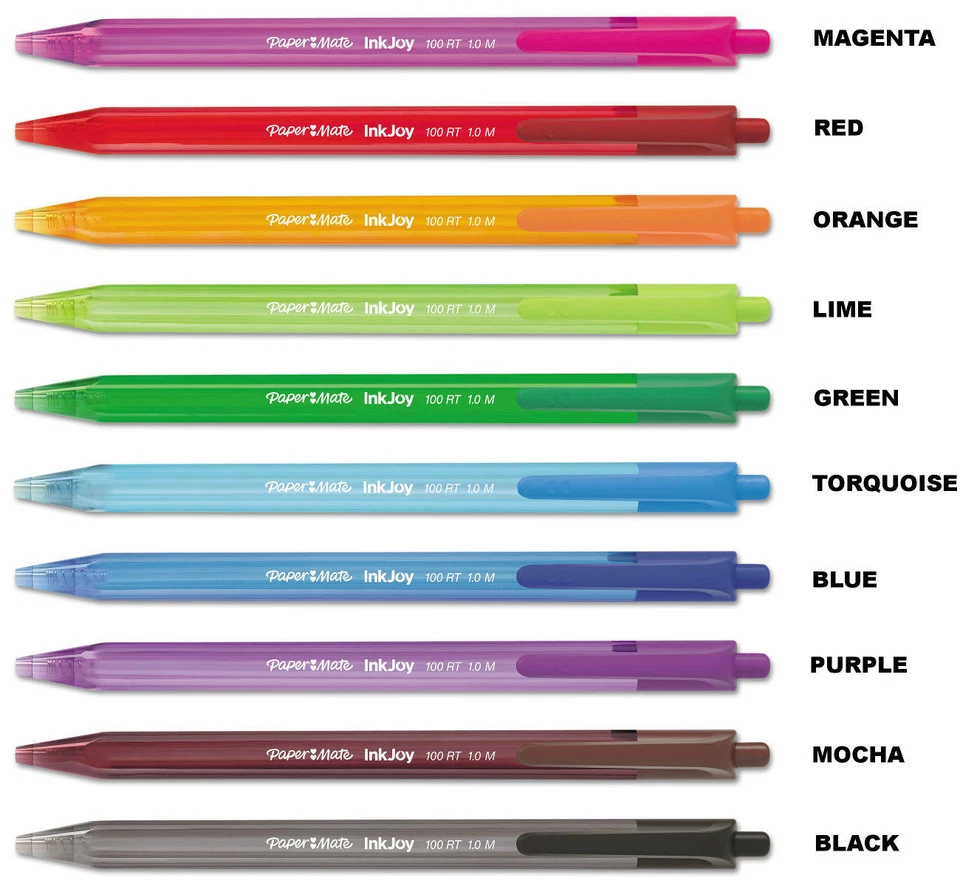 Paper Mate InkJoy Retractable Ballpoint Pen 1.0 mm Medium 2-Pack, 70c each pen - Image 1 of 1