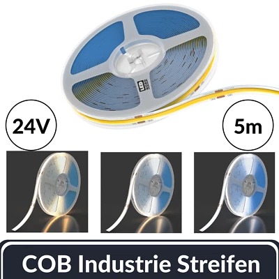 COB 320LEDs LED Strip Weiss 24v dimmbar 5m COB LED Strip 24v dimmbar - Bild 1 von 4
