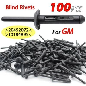 Retenedor de clip de remache ciego de nailon 100 unidades agujero de 1/4" A13751 para GM 20452072 10184895 - Imagen 1 de 7