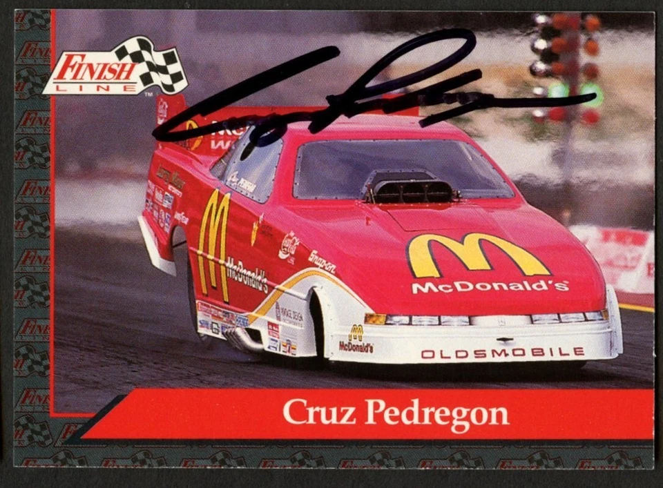 Cruz Pedregon #67 签名亲笔签名 1993 Finish Line NHRA 集换卡 — 第 1/1 张图片