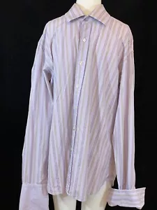 TED BAKER Archive Men's Lilac stripe, 100% Cotton Cuff - Link Shirt. Size 16.5" - Picture 1 of 7