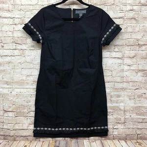 Coercion London Womens Shift Dress Size 4 Boho Fringe Trim Embroidered Black NWT - Picture 1 of 9