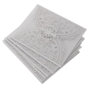 20 PCs europäischer Stil Hochzeitseinladungskarten hohl Papierkunst Grußkarten - Bild 1 von 12