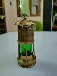 Lámpara menor náutica de latón, lámpara de aceite, linterna de aceite de barco, lámpara colgante, lámpara de escritorio, - Imagen 1 de 3