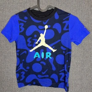 Air Jordan Tshirt Youth M Blue All Over Print Sport Jumpman Casual - Picture 1 of 8