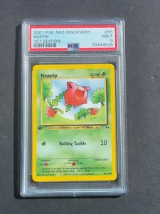 Pokemon PSA 9 1. EDITION HOPPIP 55/75 NEO DISCOVERY SET NON HOLO - NEUWERTIG - Bild 1 von 2