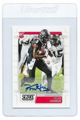 KELVIN HARMON Signed 2019 Panini SCORE Washington REDSKINS Rookie CARD #380 NFL - Image 1 of 2