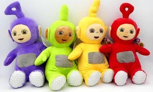 Alle 4 Teletubbies Plüschfigur Stofftier ca. 36 cm groß, Laa-Laa beschädigt - Bild 1 von 2