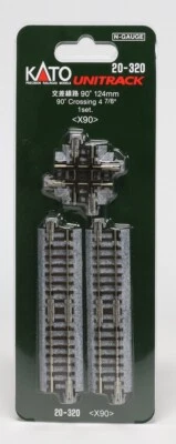 KATO N Scale Model Railway 20-320 Crossing Track Right 124mm 90 Deg X90 - Image 1 of 2