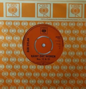 Bob Dylan-Rainy Day Women Nos 12 & 35/Pledging My Time 7" UK CBS 45 1966 - Imagen 1 de 2