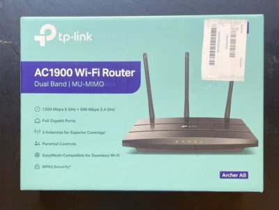 TP-Link AC1900 Archer A8 Wi-Fi Router - MU/MIMO - Image 1 of 4