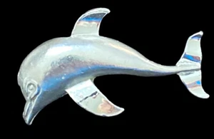 vintage Signed dolphin brooch pin by Gerry’s 1.5” X 1” - Picture 1 of 7