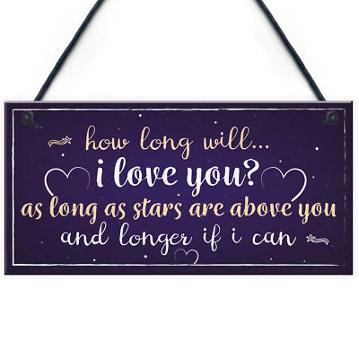 RED OCEAN 1st 25th 50th 60th Wedding Anniversary Gift Plaque Anniversary Husband Wife Gift