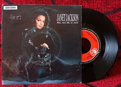 JANET JACKSON ** Black Cat ** ORIGINAL 1989 Spain 7" Single - Image 1 of 4