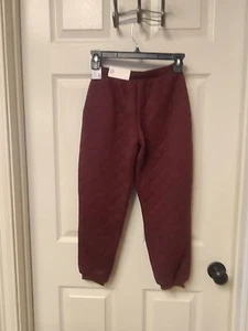 Maurices Evsie Girls Maroon NEW Quilted Joggers Sweatpants - Pockets! NWT SMALL - Picture 1 of 7