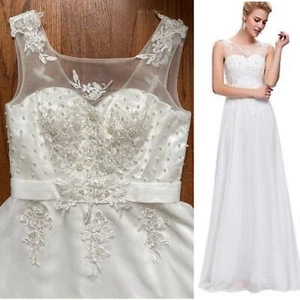 Grace Karin Wedding Gown Formal Dress Embroidered Beaded Sweetheart Womens Size - Picture 1 of 12