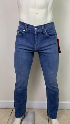 True Religion Ricky Relaxed Fit Straight Men’s Blue Jeans Gram Drop Top  - Image 1 of 4