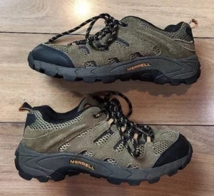 Sz 13.5 Kids MERRELL Moab Ventilator Leather Lace Up Walnut Brown EUC *Pristine* - Picture 1 of 9