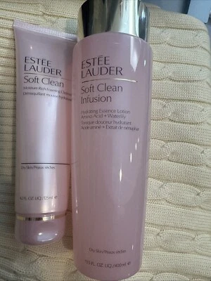 Juego de cuidado de la piel Estee Lauder Soft Cleanse + Hydrate 4,2 OZ / 13,5 OZ NUEVO Foto 1 de 4