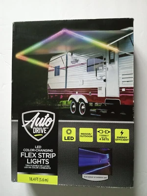 Auto Drive LED Color Changing Flex Strip Lights 18.4 Feet RV Camper Outdoors - Image 1 of 3