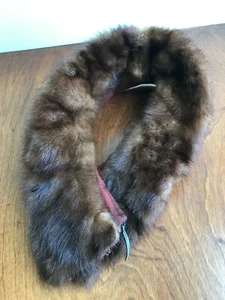 Vintage Brown Genuine Mink Fur Piece - Picture 1 of 11