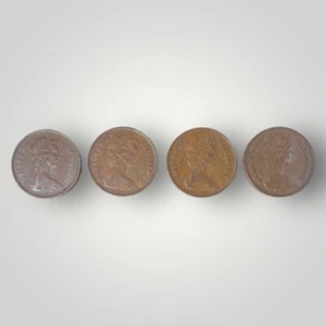 Lot of 4 Two Pence Elizabeth II Coins 1978, 1979, 1979, 1981 - Picture 1 of 9