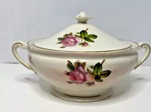 Syracuse China Victoria Covered Bowl w/ Handles - Federal Shape RARE - Picture 1 of 14