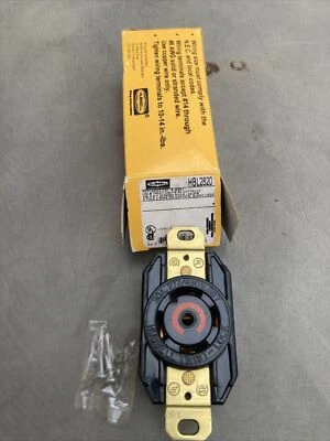 HUBBELL TWIST-LOCK RECEPTACLE HBL2820 30AMP 277/480VOLT  NIB - Image 1 of 2