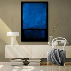 Dark Blue Mark Rothko Wall Art Canvas Unframed Print Art - Picture 1 of 4
