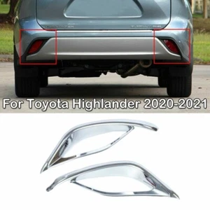 Nuevo parachoques trasero cromado para Toyota Highlander 2020-23 cubierta antiniebla - Imagen 1 de 3