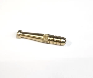 ONE REAL BRASS METAL ONE HITTER PIPE DUGOUT BAT 2-1/8" X 3/8"MADE IN USA ! - Picture 1 of 3