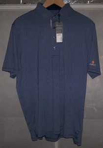 NEW GREYSON Polyester Spandex Golf Polo Button Shirt CABOT CITRUS FARMS Blue L - Picture 1 of 6
