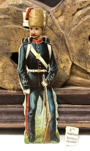 Victorian Die Cut 3rd Middlesex Artillery Volunteer Soldier Raphael Tuck L8 - Bild 1 von 6