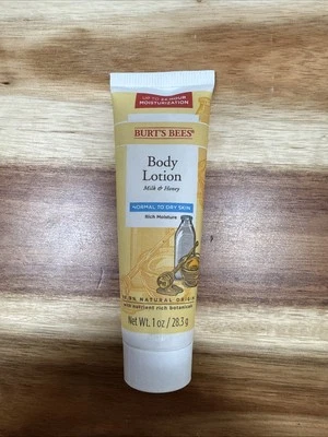 Burt's Bees 身体乳液 含牛奶和蜂蜜 ~ 1 盎司 ~ 正常至干性肌肤 全新未拆封 — 第 1/2 张图片