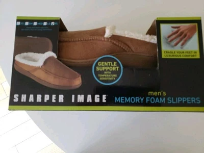 New Men's Sharper Image Memory Foam Slippers Size XL 11-12 - Image 1 of 4