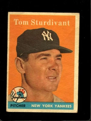 1958 TOPPS #127 TOM STURDIVANT FAIR YANKEES *NY0652 - Image 1 of 2