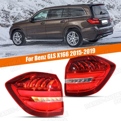 Par de luces traseras exteriores para Mercedes-Benz GLS450 GLS550 GLS63 AMG X166 2017-2019 Foto 1 de 4