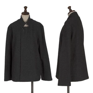Yohji Yamamoto NOIR Felt Wool Stand Collar Jacket Size 3(K-154456) - Picture 1 of 12
