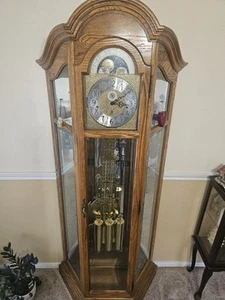 Howard Miller Grandfater Clock And Curio Cabinet. - Picture 1 of 5