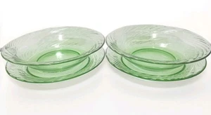 Vintage Pyrex Festiva Swirl Green 7½" Salad Plates & Salad Bowls Set of 2 - Picture 1 of 12