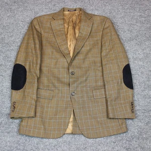 Hart Schaffner Marx Traje Chaqueta Abrigo Deportivo Blazer 40R Marrón Parche en el Codo Hecho en EE. UU. - Imagen 1 de 18