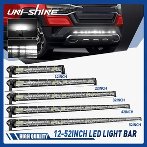 Slim 10/20/30/50" LED Light Bar Spot Flood Combo Offroad Driving for Jeep Ford - Picture 1 of 14
